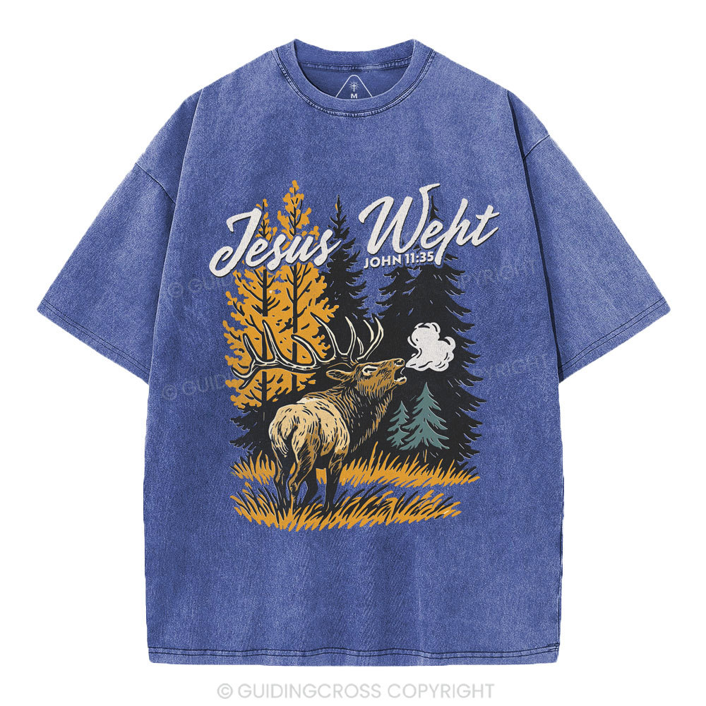 Jesus Wept Christian Washed T-Shirt