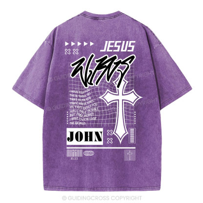 Jesus Wins Christian Washed T-Shirt