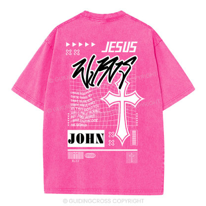 Jesus Wins Christian Washed T-Shirt