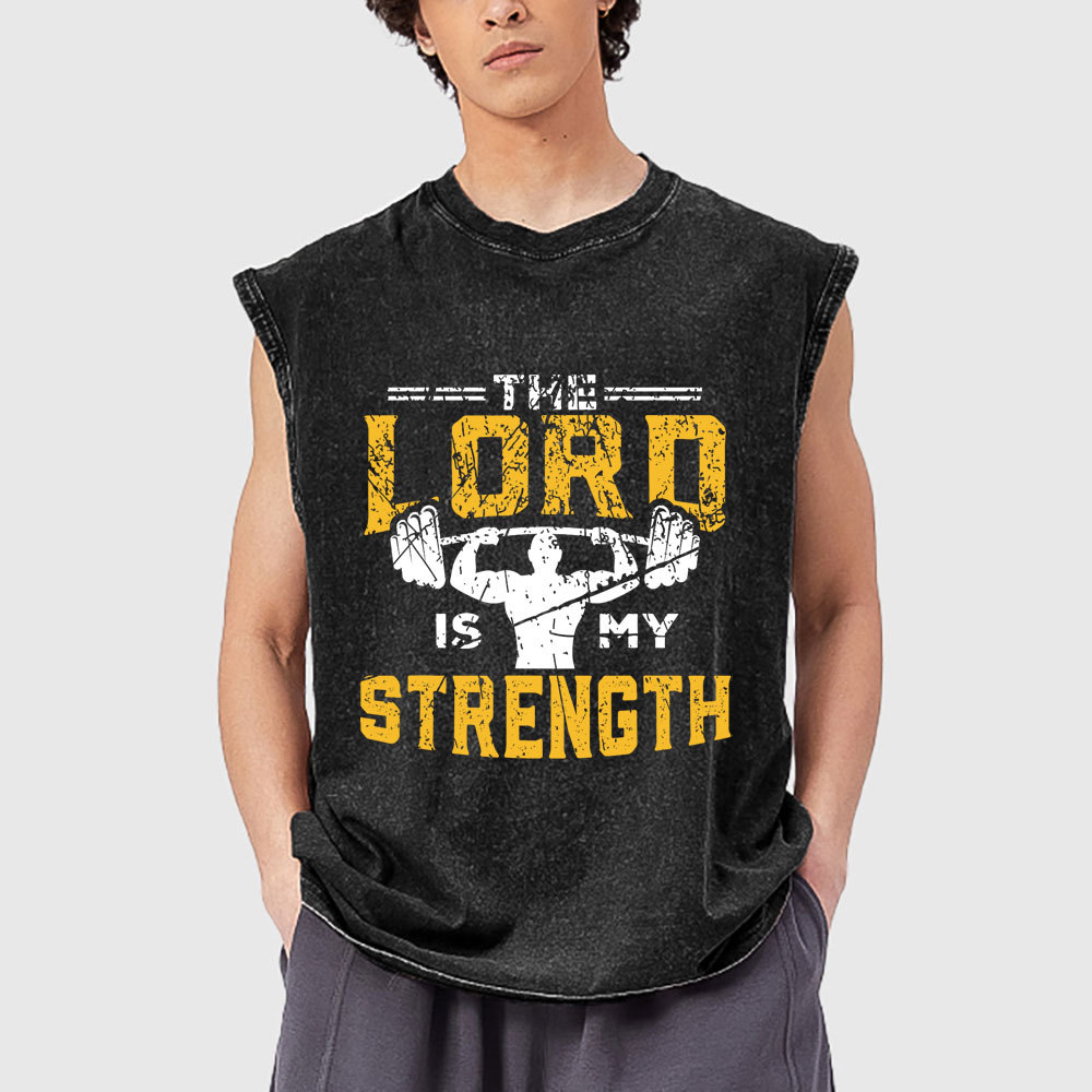 Jesus Workout The Lord Is My Strength Christian Tank Top