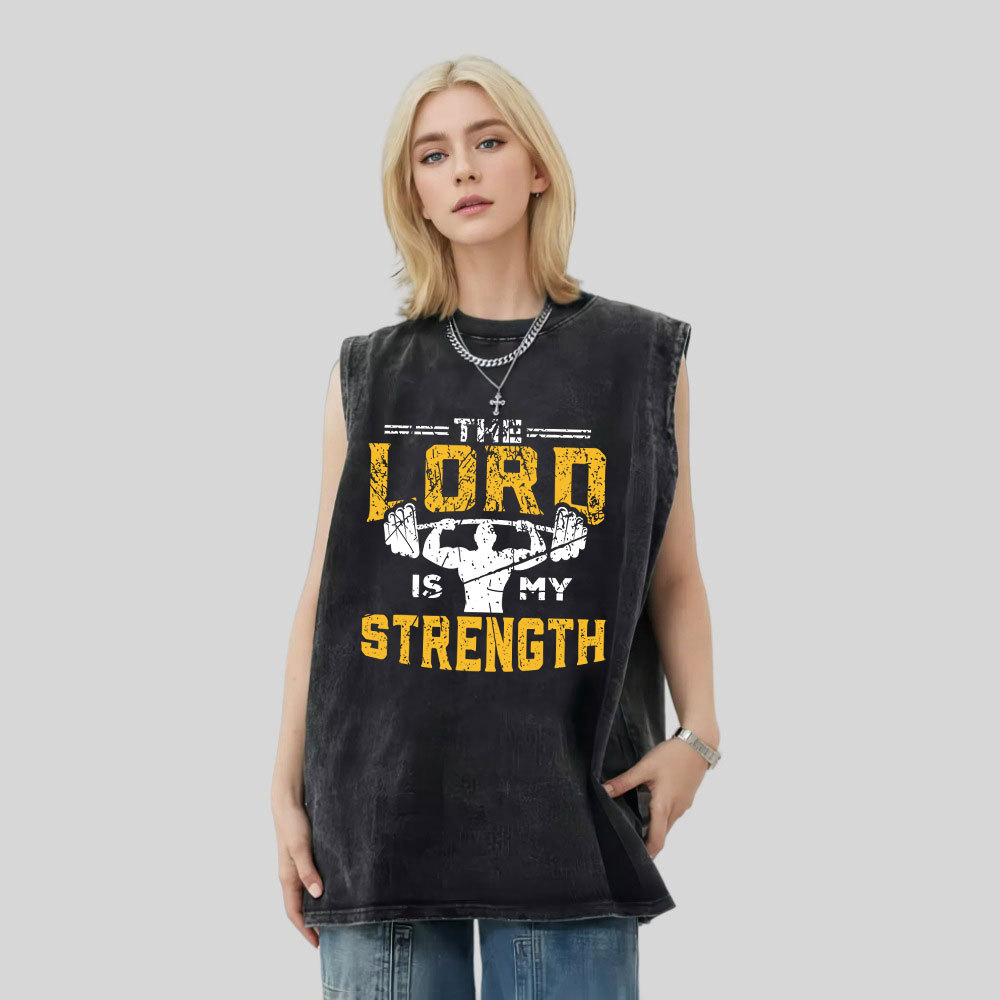 Jesus Workout The Lord Is My Strength Christian Tank Top