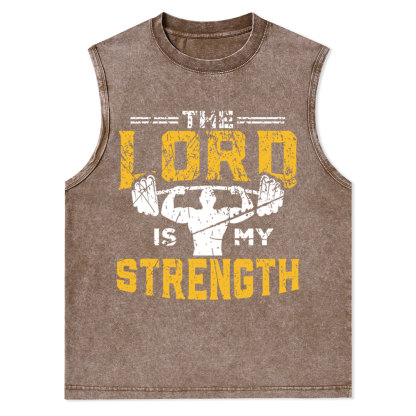 Jesus Workout The Lord Is My Strength Christian Tank Top