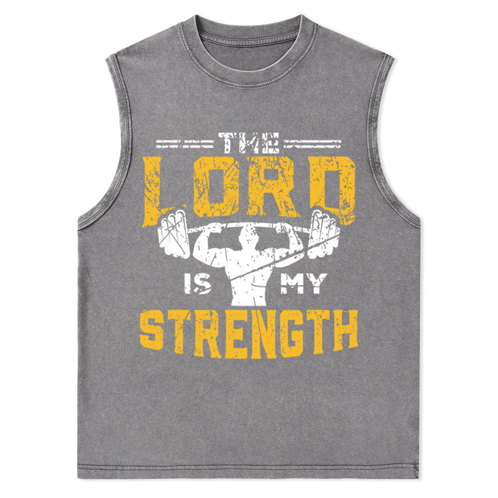 Jesus Workout The Lord Is My Strength Christian Tank Top