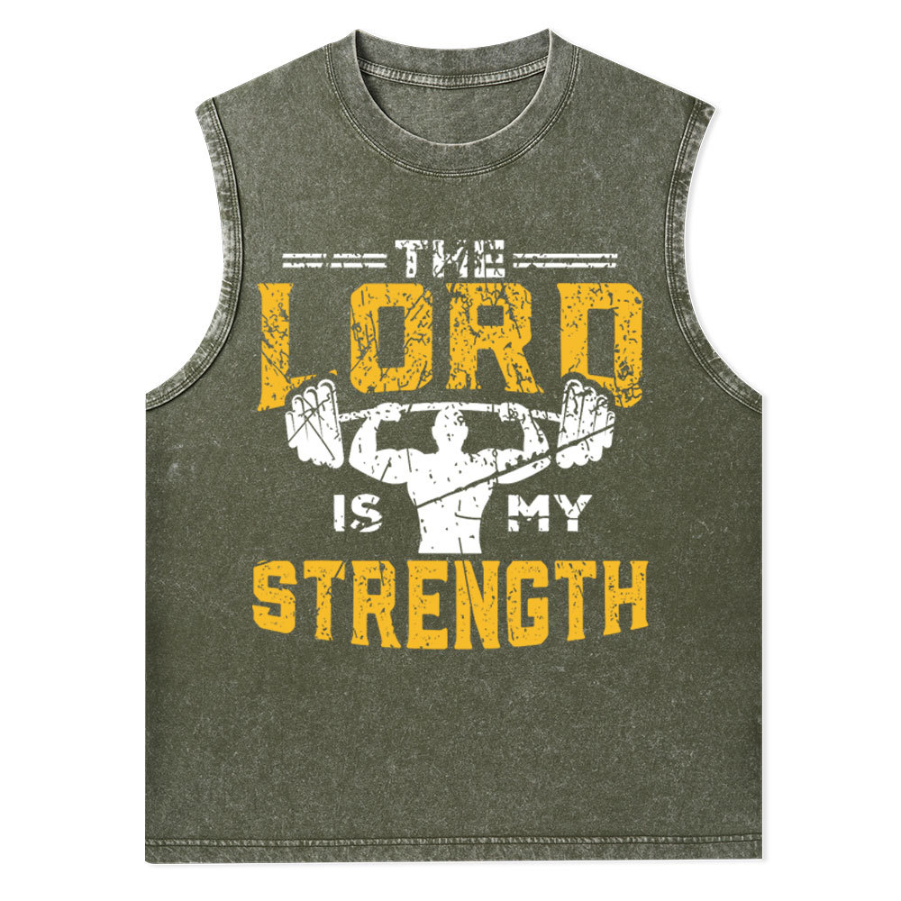 Jesus Workout The Lord Is My Strength Christian Tank Top