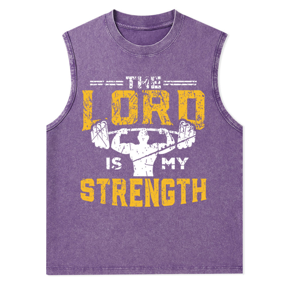 Jesus Workout The Lord Is My Strength Christian Tank Top