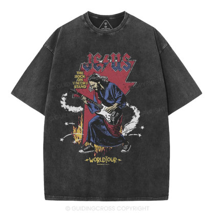 Jesus World Tour Christian Washed T-Shirt