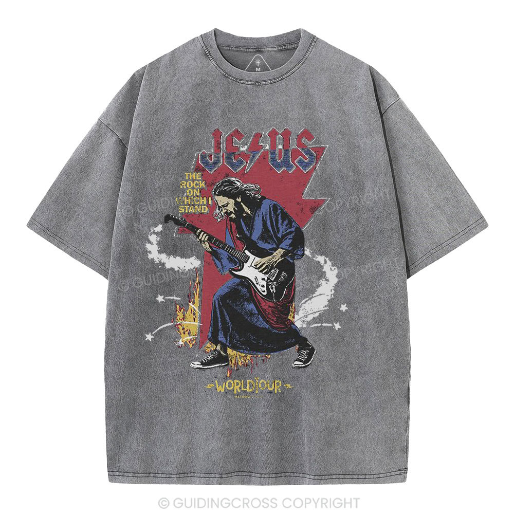 Jesus World Tour Christian Washed T-Shirt