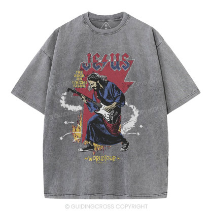 Jesus World Tour Christian Washed T-Shirt