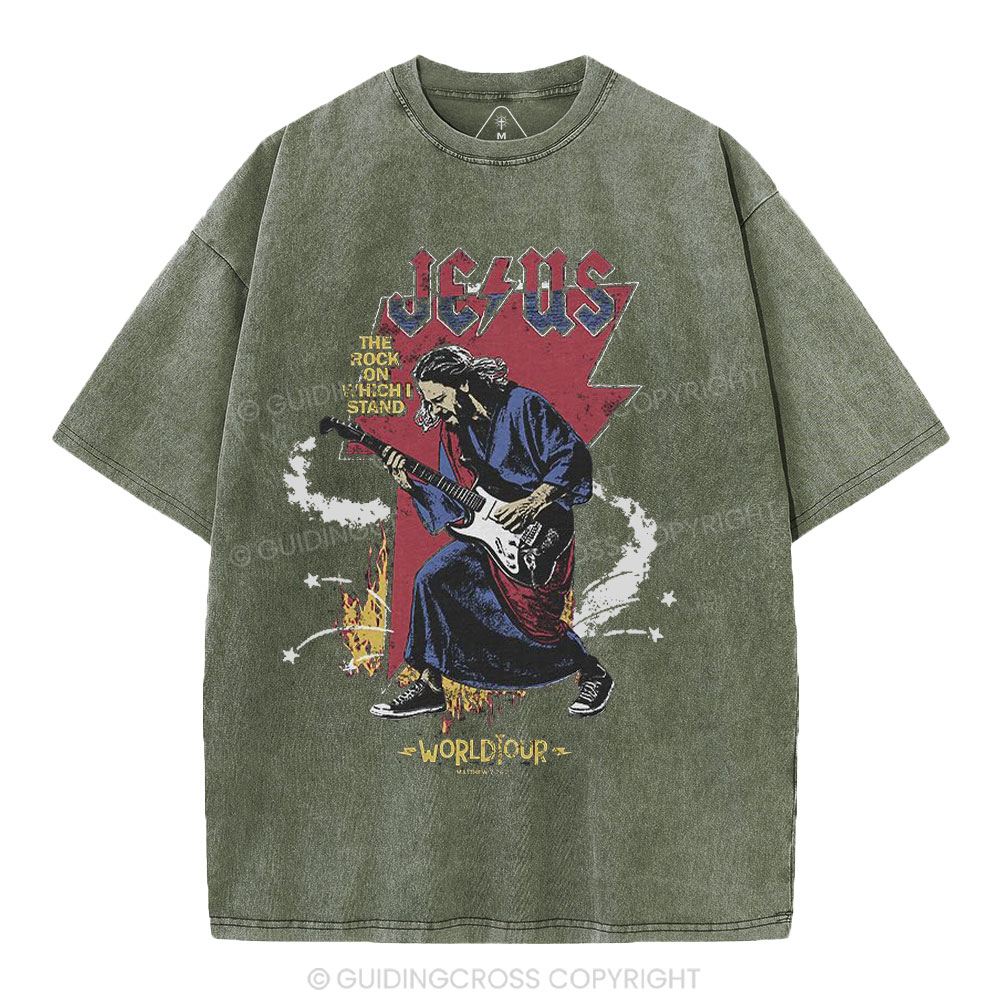 Jesus World Tour Christian Washed T-Shirt