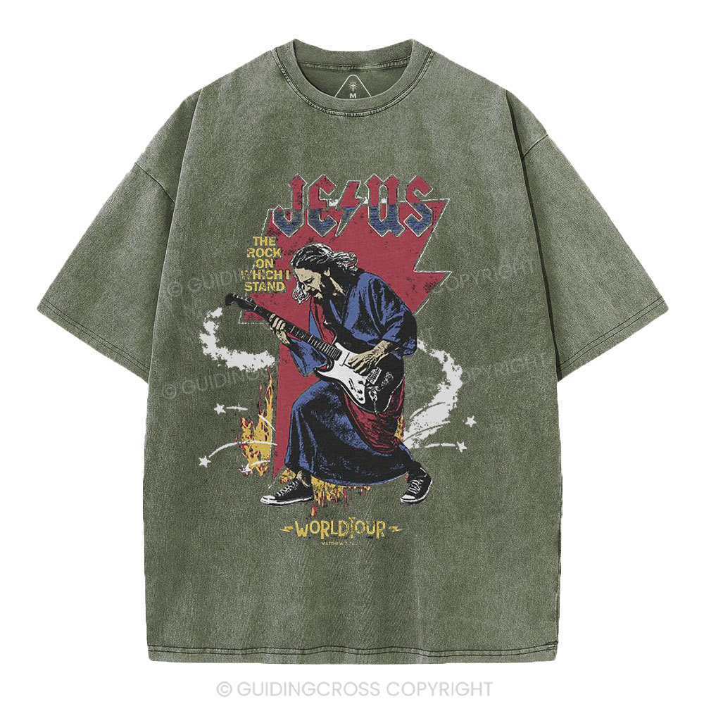 Jesus World Tour Christian Washed T-Shirt
