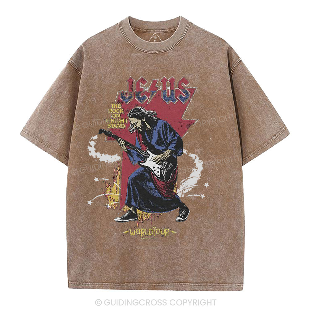Jesus World Tour Christian Washed T-Shirt