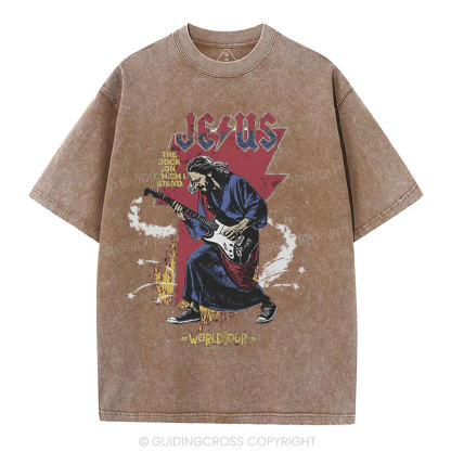 Jesus World Tour Christian Washed T-Shirt