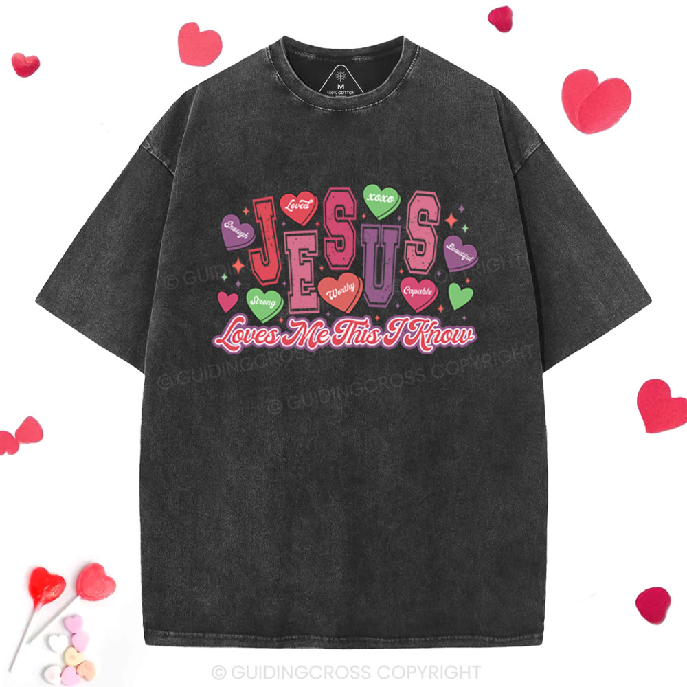 Jesus loves me this I know  Christian Washed T-Shirt