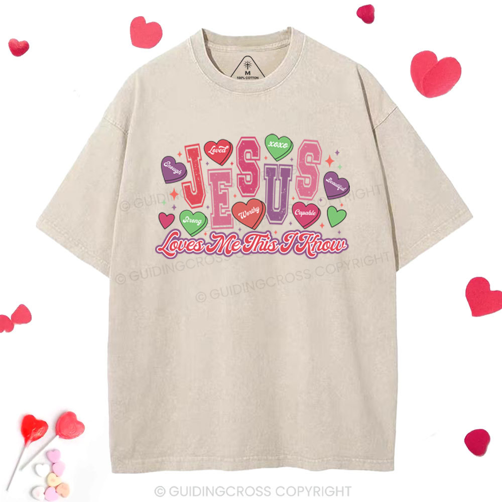 Jesus loves me this I know  Christian Washed T-Shirt