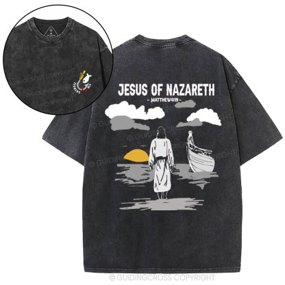 Jesus of Nazareth Christian Washed T-Shirt