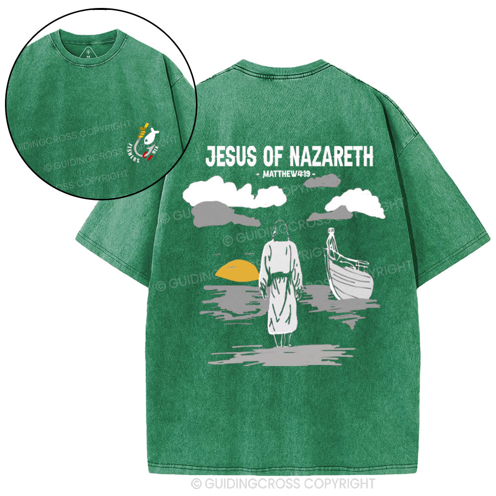 Jesus of Nazareth Christian Washed T-Shirt