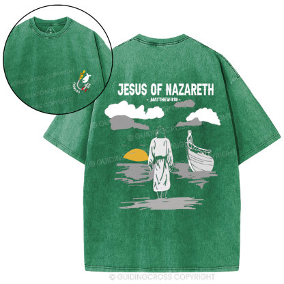 Jesus of Nazareth Christian Washed T-Shirt
