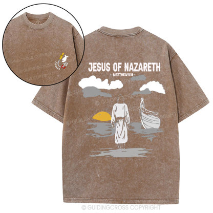 Jesus of Nazareth Christian Washed T-Shirt