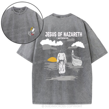 Jesus of Nazareth Christian Washed T-Shirt