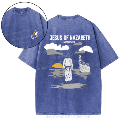 Jesus of Nazareth Christian Washed T-Shirt