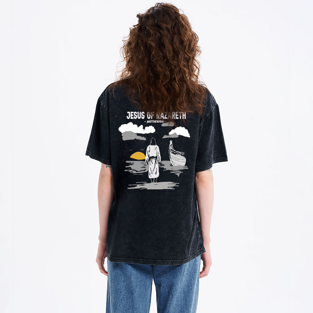 Jesus of Nazareth Christian Washed T-Shirt