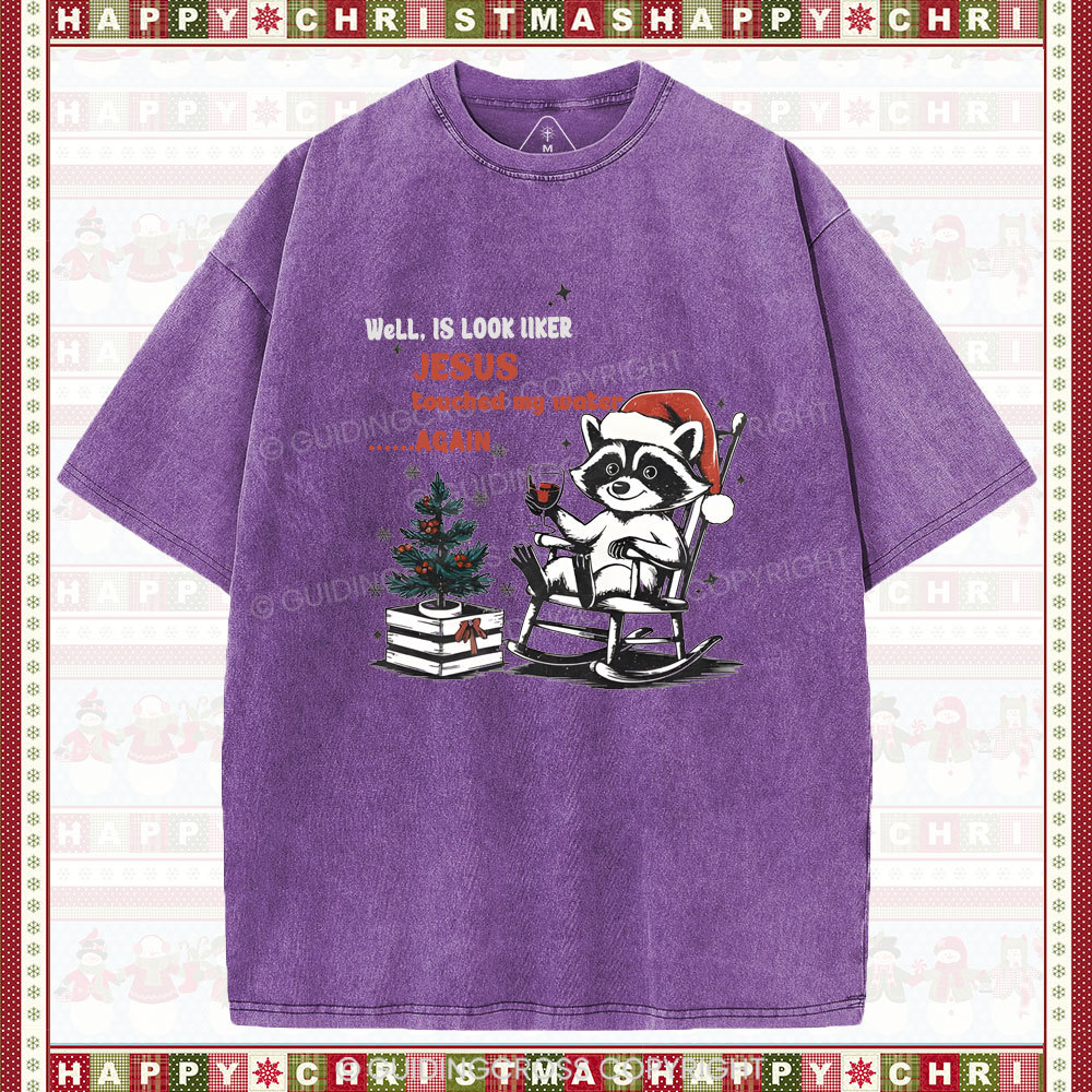 Jesus touched my water Christian Washed T-Shirt