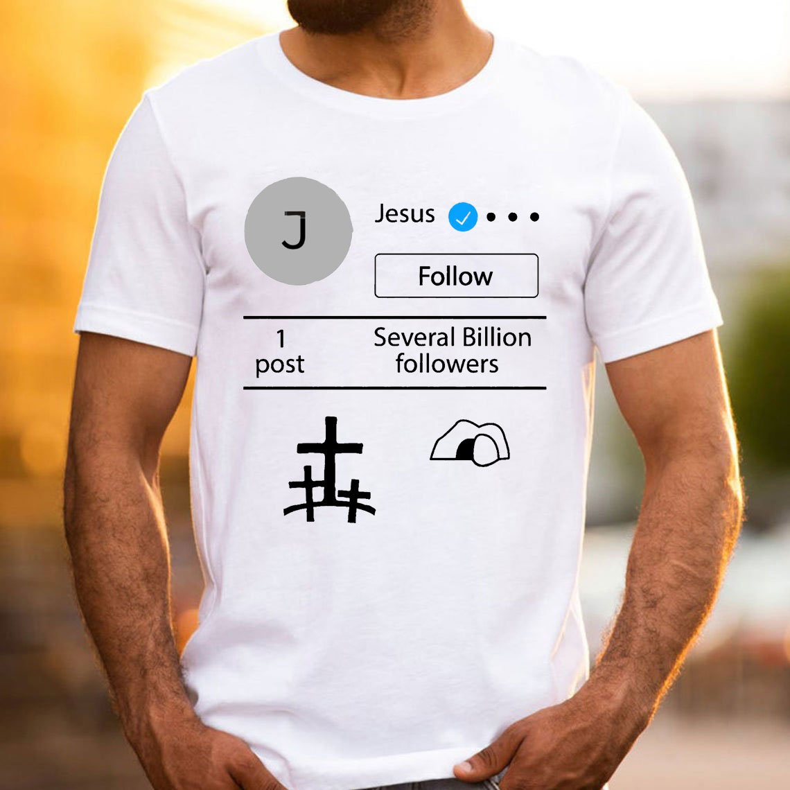 Jesus verified Jesus Social Media Christian T-Shirt