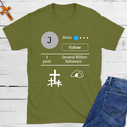 Jesus verified Jesus Social Media Christian T-Shirt