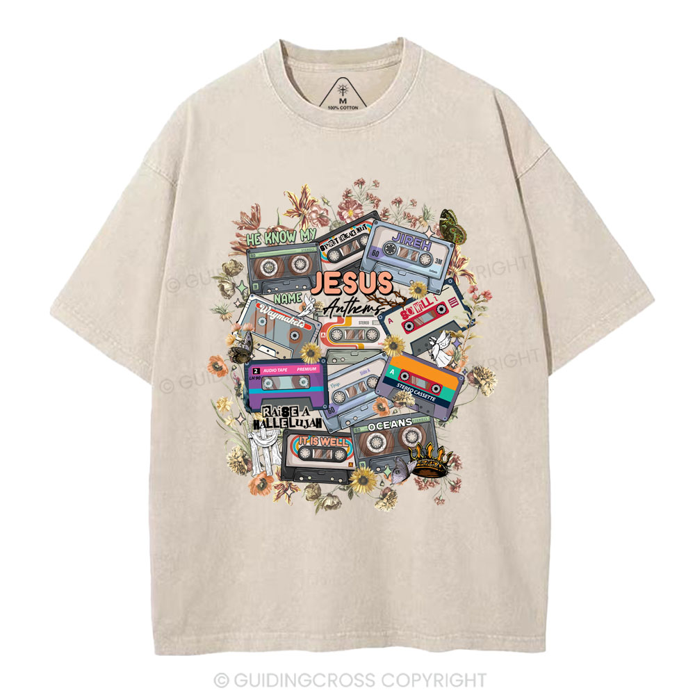 Jesus Anthems Christian Washed T-Shirt