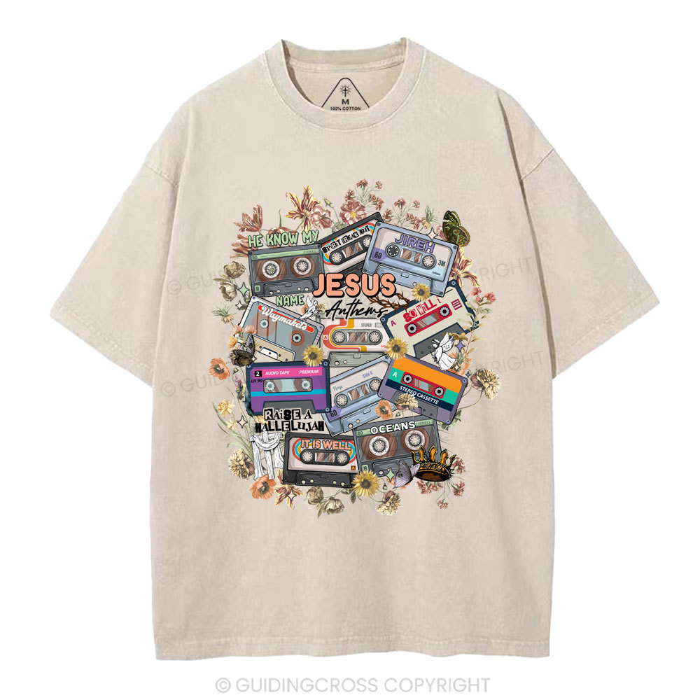 Jesus Anthems Christian Washed T-Shirt