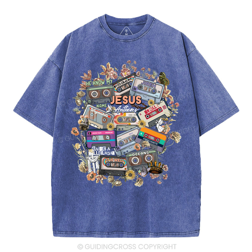 Jesus Anthems Christian Washed T-Shirt