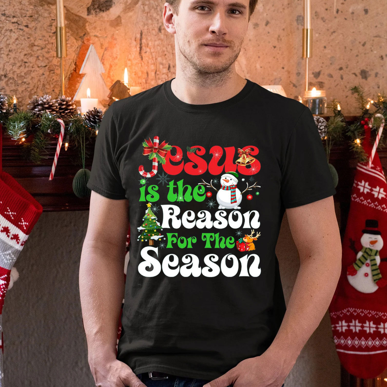 Jesus Is The Reason For The Season Christmas Christian T-Shirt 