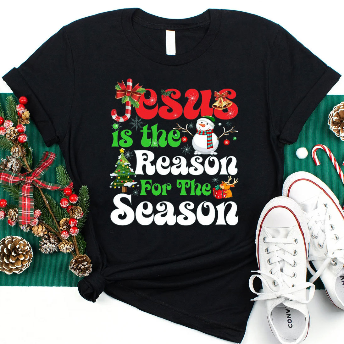 Jesus Is The Reason For The Season Christmas Christian T-Shirt 