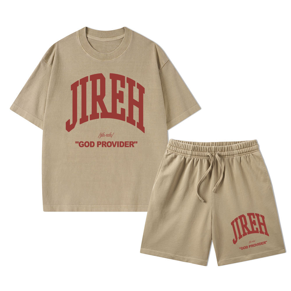 Jireh Christian Washed T-Shirt & Shorts