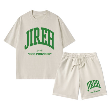 Jireh Christian Washed T-Shirt & Shorts