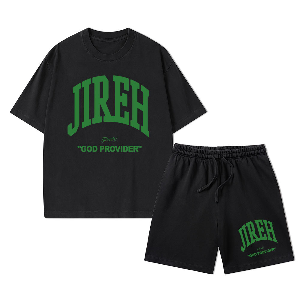 Jireh Christian Washed T-Shirt & Shorts