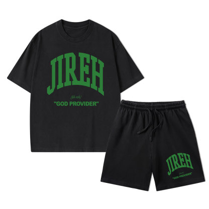 Jireh Christian Washed T-Shirt & Shorts