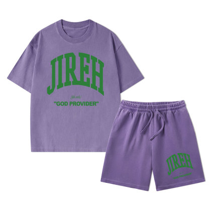 Jireh Christian Washed T-Shirt & Shorts