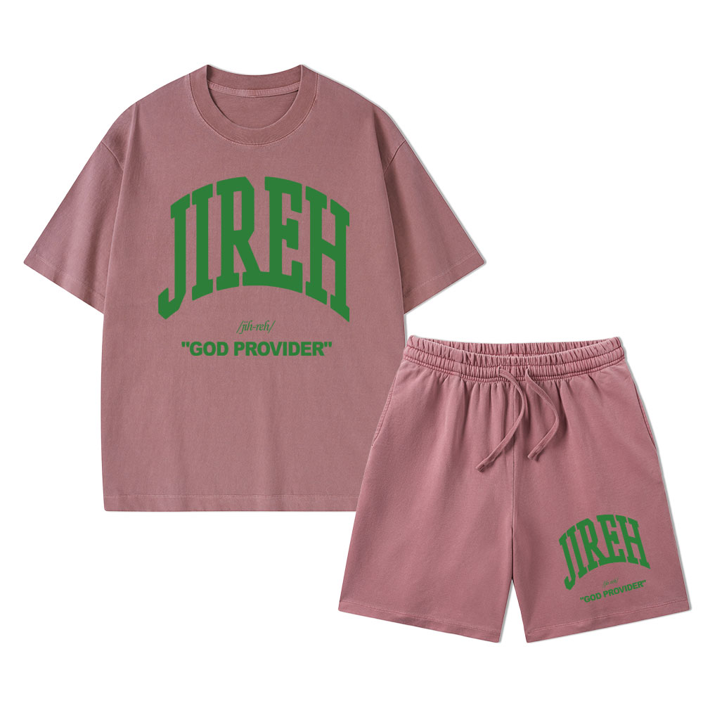 Jireh Christian Washed T-Shirt & Shorts