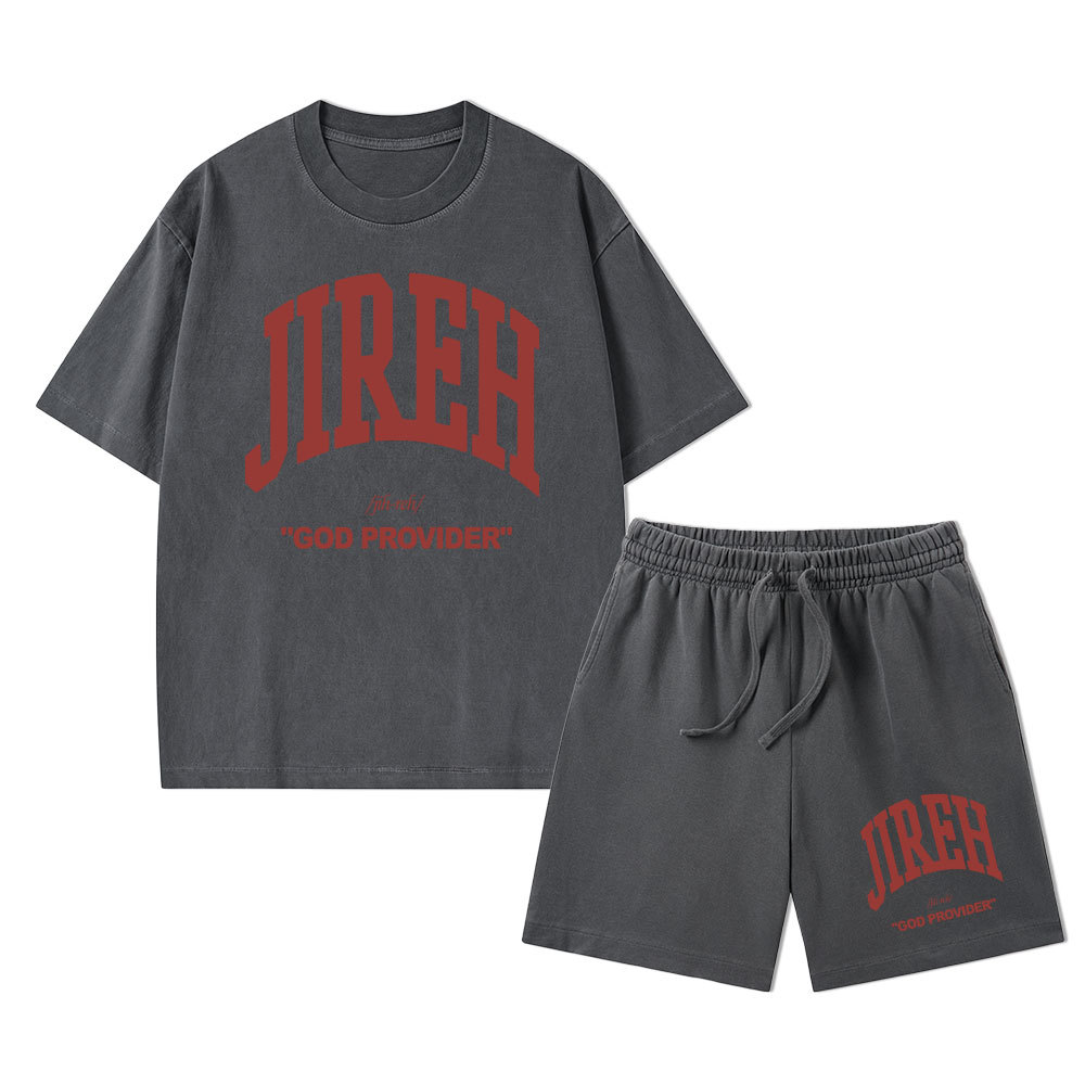 Jireh Christian Washed T-Shirt & Shorts