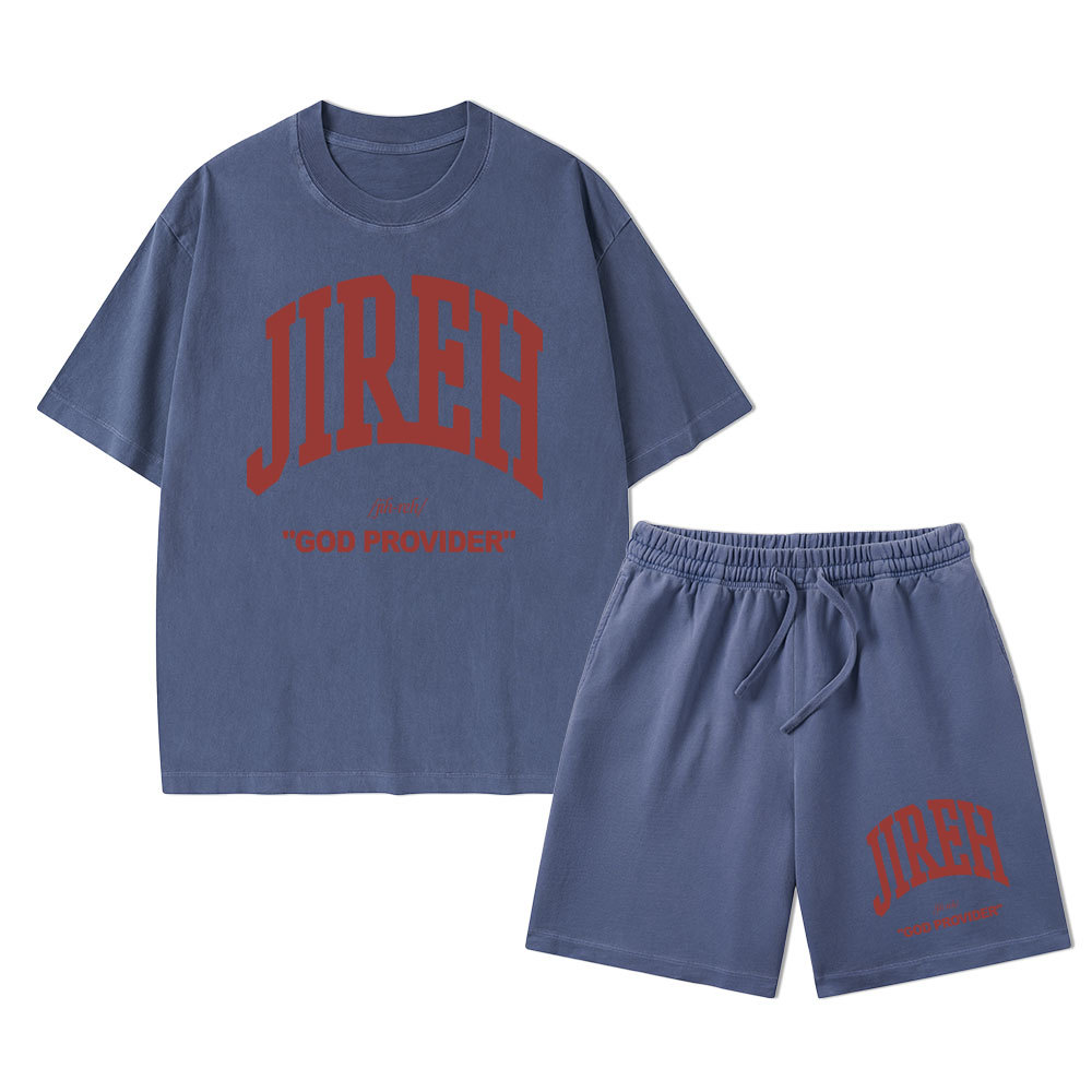 Jireh Christian Washed T-Shirt & Shorts