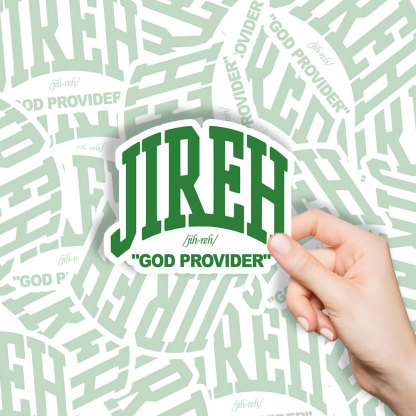 Jireh God Provider Christian Stickers