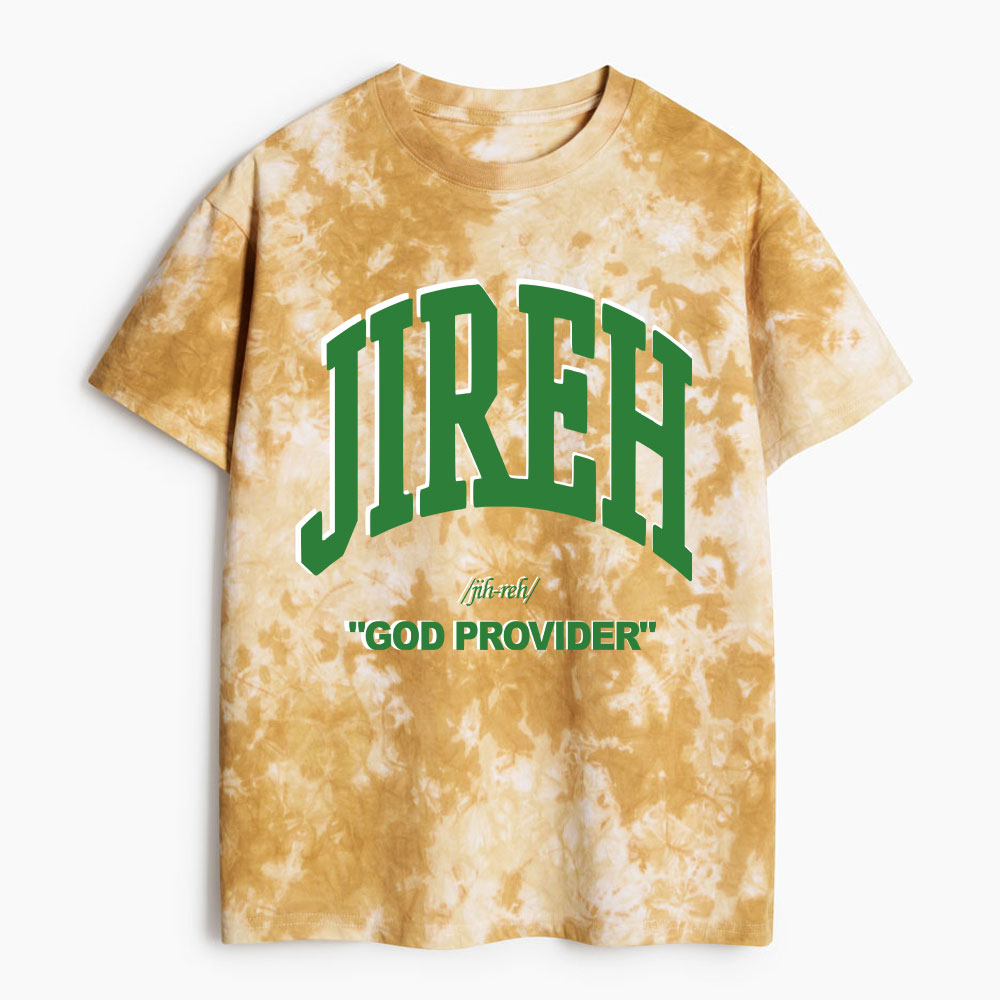 Jireh God Provider Heavy Cotton Tie Dye T-Shirt