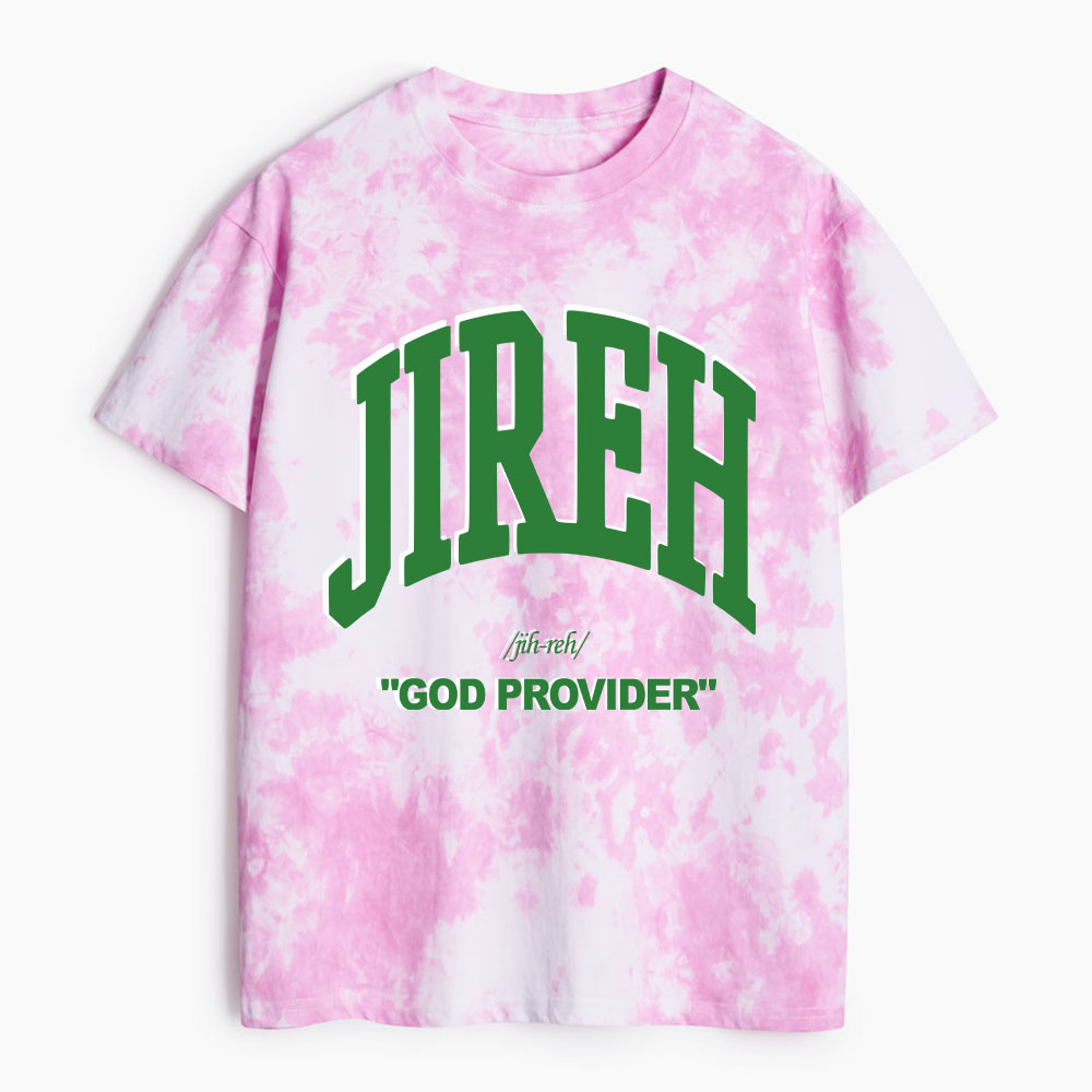 Jireh God Provider Heavy Cotton Tie Dye T-Shirt