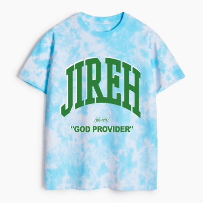 Jireh God Provider Heavy Cotton Tie Dye T-Shirt