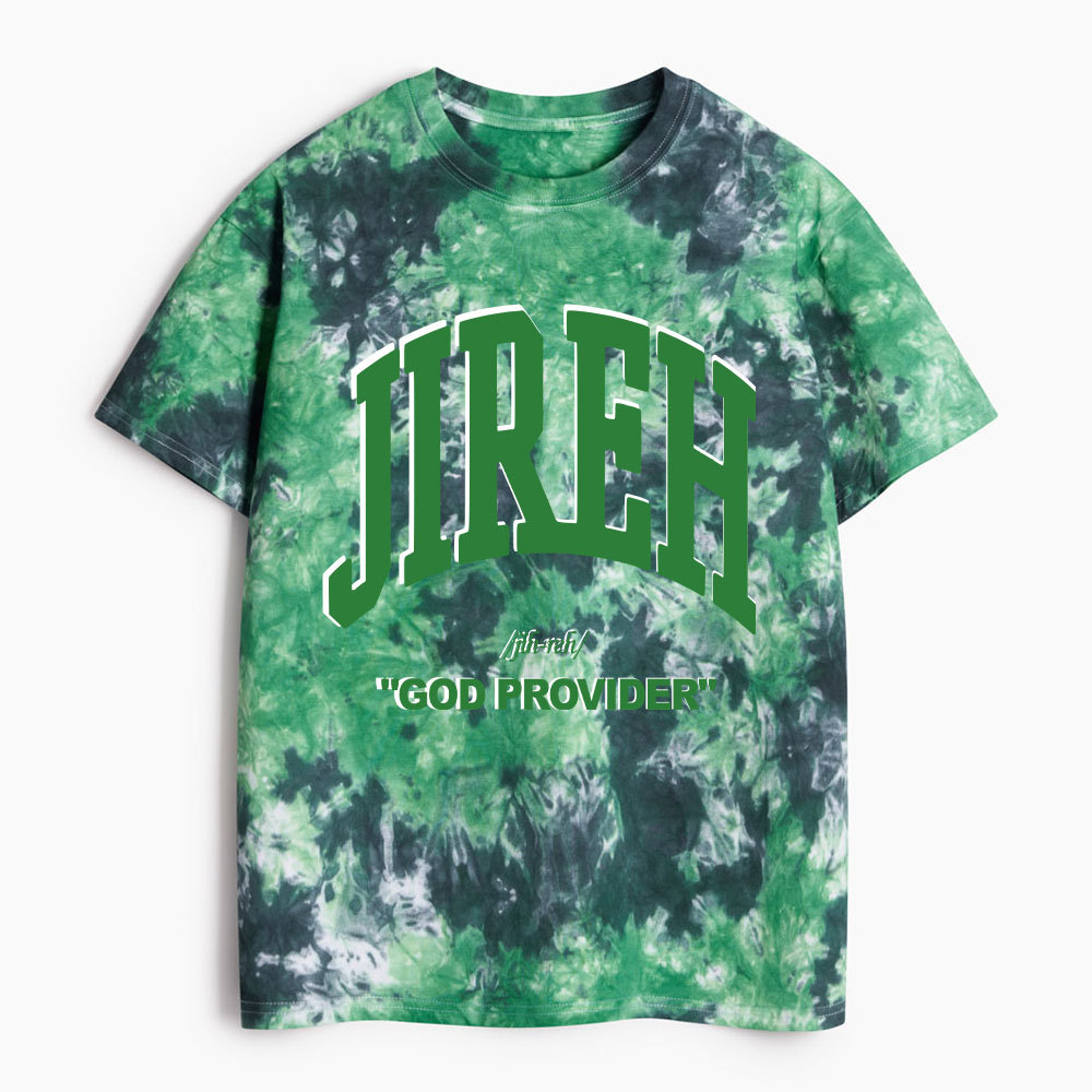 Jireh God Provider Heavy Cotton Tie Dye T-Shirt
