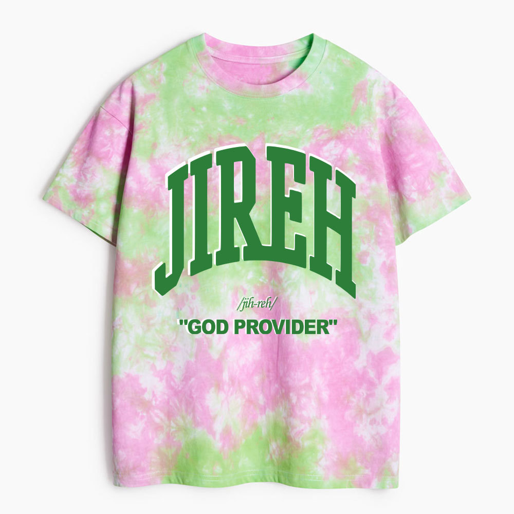 Jireh God Provider Heavy Cotton Tie Dye T-Shirt