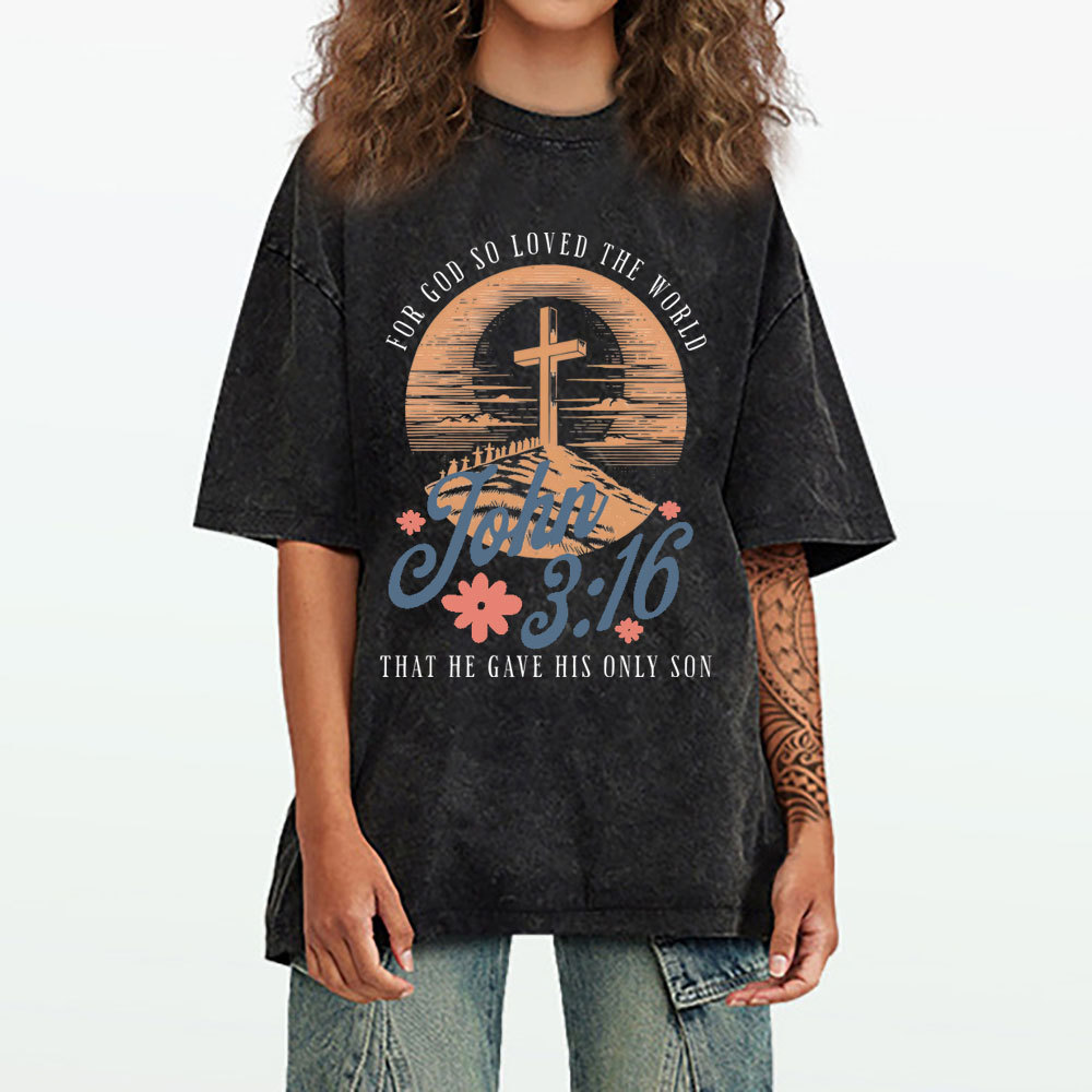 John 316 Christian Washed T-Shirt