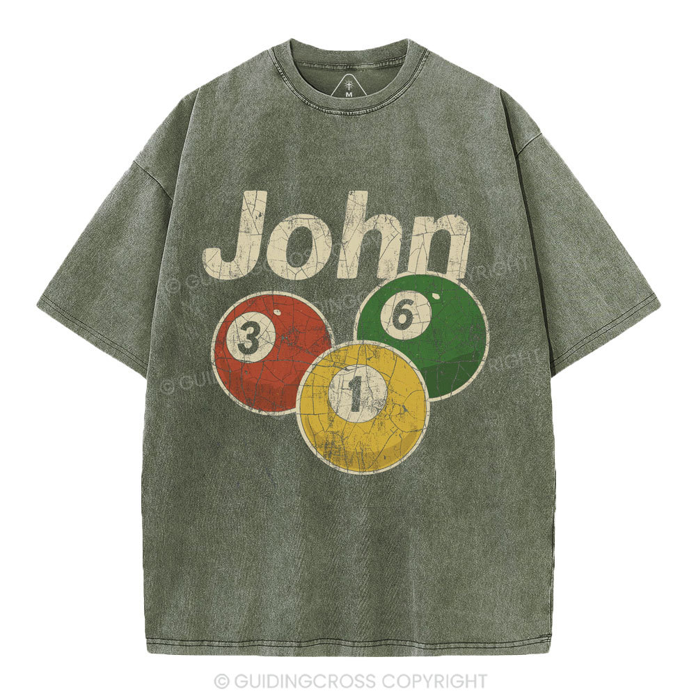 John 316 Christian Washed T_Shirt