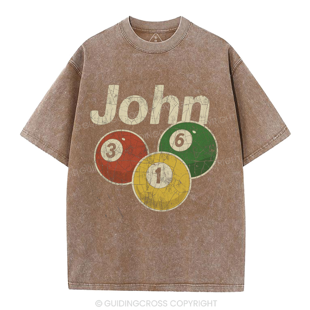 John 316 Christian Washed T_Shirt
